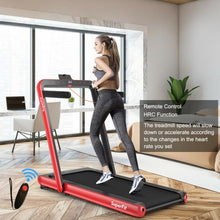 Load image into Gallery viewer, 4.75HP 2 In 1 Folding Treadmill with Remote APP Control-Red
