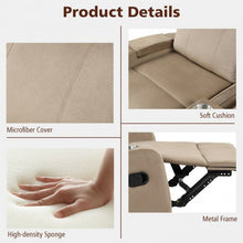 Load image into Gallery viewer, Recliner Chair Single Sofa Lounger with Arm Storage and Cup Holder for Living Room-Brown
