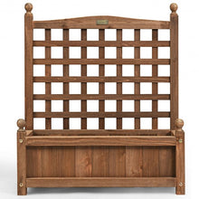 Load image into Gallery viewer, Solid Wood Planter Box with Trellis Weather-resistant Outdoor
