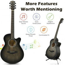 Load image into Gallery viewer, 40&quot; Full Size Cutaway Acoustic Guitar Starter Guitarra Bundle Kit -Black
