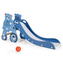 Load image into Gallery viewer, 4 in 1 Foldable Baby Slide Toddler Climber Slide PlaySet with Ball-Blue
