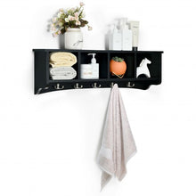 Load image into Gallery viewer, Hanging Entryway Shelf Coat Rack Wall Mounted Storage Cabinets-Black
