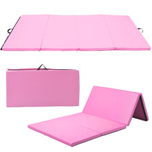 Load image into Gallery viewer, 4&#39; x 8&#39; x 2 Inch Gymnastics Mat Thick Folding Panel Aerobics Exercise Mat-Pink
