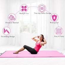 Load image into Gallery viewer, 4&#39; x 8&#39; x 2 Inch Gymnastics Mat Thick Folding Panel Aerobics Exercise Mat-Pink
