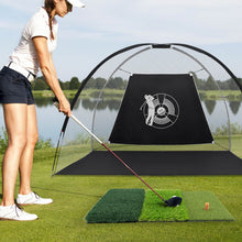 Load image into Gallery viewer, 25 x 16 Inch Tri-Turf 3-in-1 Golf Hitting Mat Realistic Synthetic Turf with Tee Holder
