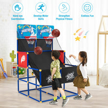 Load image into Gallery viewer, Kids Arcade Basketball Game Set with 4 Basketballs and Ball Pump
