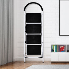 Load image into Gallery viewer, 4 Step Folding Ladder with Anti-Slip Pedal Platform 330Lbs Capacity
