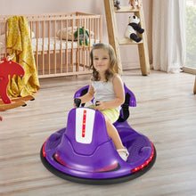 Load image into Gallery viewer, 6V Bumper Car for Kids Toddlers Electric Ride On Car Vehicle with 360° Spin-Purple
