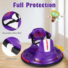 Load image into Gallery viewer, 6V Bumper Car for Kids Toddlers Electric Ride On Car Vehicle with 360° Spin-Purple
