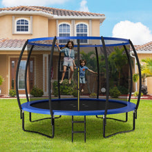 Load image into Gallery viewer, 12FT ASTM Approved Recreational Trampoline with Ladder-Blue
