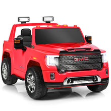 Load image into Gallery viewer, 12V 2-Seater Licensed GMC Kids Ride On Truck RC Electric Car with Storage Box-Red
