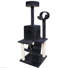 Load image into Gallery viewer, 52-Inch Cat Tree Condo Furniture Scratch Post Pet House Navy
